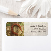 Rustikaler Landeszaun und Adresse für Hufeisen (Insitu)