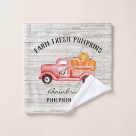 Rustikaler Landfall Pumpkin Farm Familienname Waschlappen