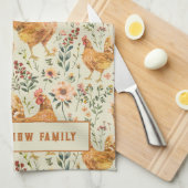 Rustikaler Landfamilienname Geschirrtuch (Viertel Falte)