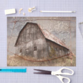 Rustikaler Landstall Vintage Textur Grau Sky Seidenpapier (Handwerk)