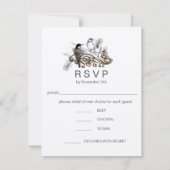 Rustikaler Landstall Woodpecker UAWG RSVP Karte (Vorderseite)