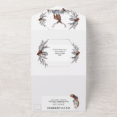 Rustikaler Landsteg Wasserfarbenfall Topaz  All In One Einladung (Außenbereich)