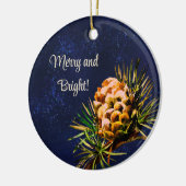 Rustikaler Lärchenkegel Keramik Ornament (Links)