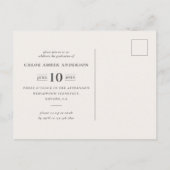 Rustikaler Laub- und Geweih-Foto-Abschluss Ankündigungspostkarte (Rückseite)