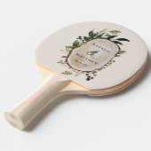 Rustikaler Laubkranz Herbst Winterhochzeit Party Tischtennis Schläger (Vorderseite)