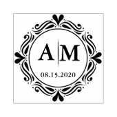 Rustikaler Laurel Country Wreath | Hochzeit Gummistempel (Prägung)