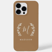 Rustikaler Laurel Script Monogram Name Case-Mate iPhone Hülle (Rückseite)
