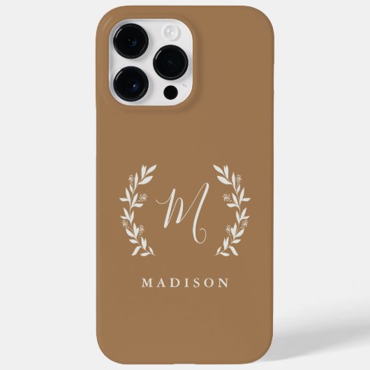 Rustikaler Laurel Script Monogram Name Case-Mate iPhone Hülle (Rückseite)