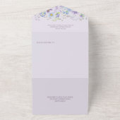 Rustikaler Lavendel & Blume Kein Abendessen All In One Einladung (Außenbereich)