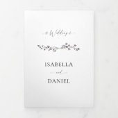 Rustikaler Lavendel Einfaches Elegant auf einer Ho Dreifach Gefaltete Einladung (Cover)