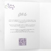 Rustikaler Lavendel Einfaches Elegant auf einer Ho Dreifach Gefaltete Einladung (Innen Erste Seite)