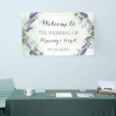 Rustikaler Lavendel Eukalyptus Gold Wedding Hinter Banner (Messeveranstaltung)