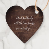 Rustikaler Lavendel | Holz mit Zitat zurück Danke Geschenkanhänger (Rückseite)