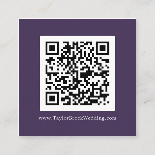 Rustikaler Lavendel-Koordinator PLUM QR-Code Detai Begleitkarte (Rückseite)