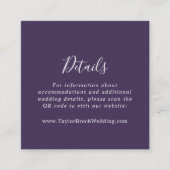 Rustikaler Lavendel-Koordinator PLUM QR-Code Detai Begleitkarte (Vorderseite)