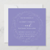 Rustikaler Lavendel-Kranz Hochzeit Save The Date (Rückseite)