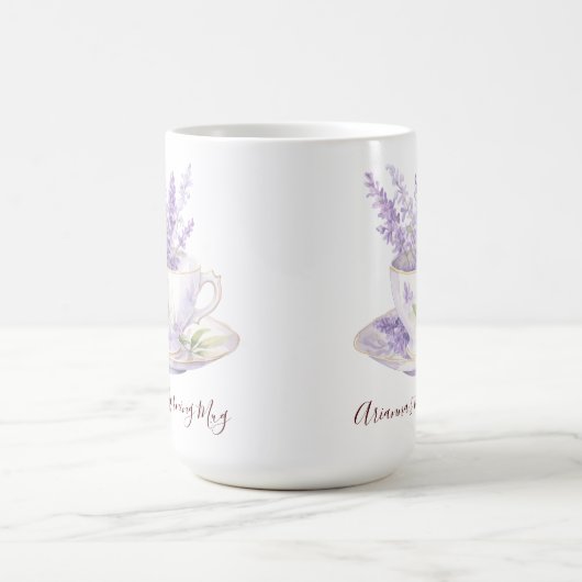 Rustikaler Lavendel-Parcours Kaffeetasse (Mittel)