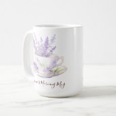 Rustikaler Lavendel-Parcours Kaffeetasse (Vorderseite Links)