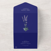 Rustikaler Lavendel und Eukalyptus | Blue Wedding All In One Einladung (Außenbereich)