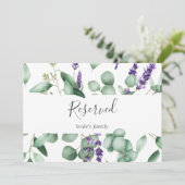 Rustikaler Lavendel und Eukalyptus vorbehaltenes Z (Stehend Vorderseite)