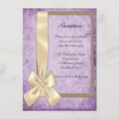 Rustikaler Lavendel- und Holzheiratsempfang Begleitkarte (Vorderseite)