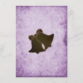 Rustikaler Lavendel- und Holzheiratsempfang Begleitkarte (Rückseite)