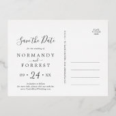 Rustikaler Lavendelzirkel | Silberfolie Save the D Folie Einladungspostkarte (Rückseite)