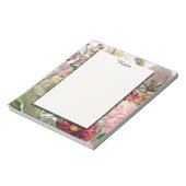 Rustikaler Lavender: Gingham und Wildblumen Notizblock (Rotiert)