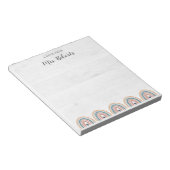 Rustikaler Lehrer Wertschätzung Boho Rainbow Notizblock (angewinkelt)