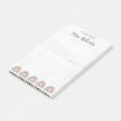 Rustikaler Lehrer Wertschätzung Boho Rainbow Post-it Klebezettel (angewinkelt)