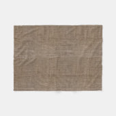 Rustikaler Leinwand-Blick Brown Druckhintergrund Fleecedecke (Vorderseite (Horizontal))