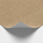 Rustikaler Leinwand-Hintergrund gedruckt Geschenkpapier (Ecke)