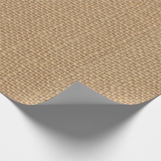 Rustikaler Leinwand-Hintergrund gedruckt Geschenkpapier (Ecke)