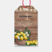 Rustikaler Lemon Basket Moderne Niedliche Babydusc Geschenkanhänger (Vorderseite)