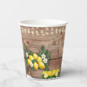 Rustikaler Lemon Basket Moderne Niedliche Babydusc Pappbecher (Vorderseite)