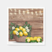 Rustikaler Lemon Basket Moderne Niedliche Babydusc Serviette (Vorderseite)