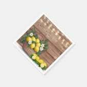 Rustikaler Lemon Basket Moderne Niedliche Babydusc Serviette (Ecke)