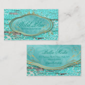 Rustikaler Leopard des Bodacious Türkis-311 Visitenkarte (Vorne/Hinten)