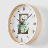 Rustikaler Letter E-Holzrahmen Uhr (Winkel)