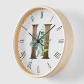 Rustikaler Letter H-Holzrahmen Uhr (Winkel)