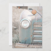 Rustikaler Lieferwagen - Wohnung mit Kreditkarte Dankeskarte (Vorderseite)