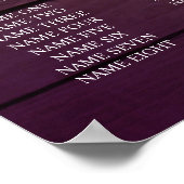 Rustikaler Lila Gelbblütenbaum Poster (Ecke)