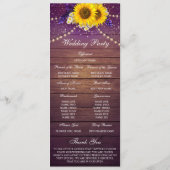 Rustikaler Lila Gelbblütenbaum Programm (Rückseite)