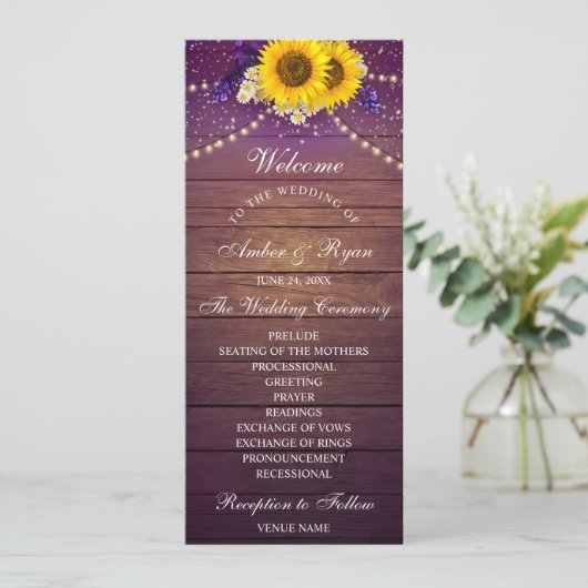 Rustikaler Lila Gelbblütenbaum Programm (Stehend Vorderseite)