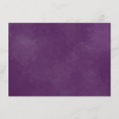 Rustikaler Lila tropischer Blütenspinner Begleitkarte (Rückseite)