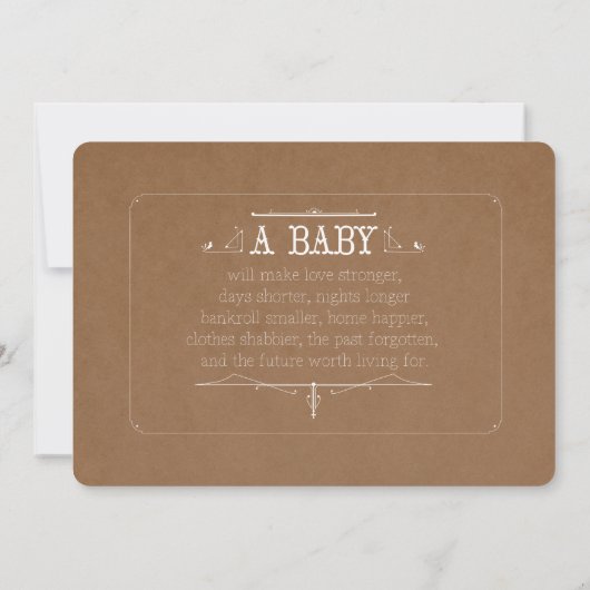 Rustikaler LKW Es ist ein Boy Baby Shower Einladun Einladung (Rückseite)