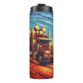 Rustikaler LKW-Geschwindigkeitsübergang Thermosbecher (Vorderseite)