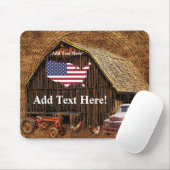 Rustikaler LKW-LKW-Traktor, American Flag Mouse Pa Mousepad (Mit Mouse)