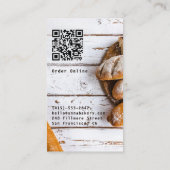 Rustikaler lokaler hausgemachter Bäckerei-QR-Code Visitenkarte (Rückseite)