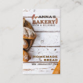 Rustikaler lokaler hausgemachter Bäckerei-QR-Code Visitenkarte (Vorderseite)